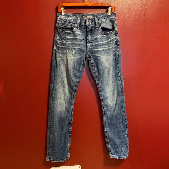 BKE Other - BKE Jake Straight Leg Jeans Mens 31R Medium Wash Distressed Denim